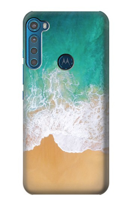 W3150 Sea Beach Hard Case and Leather Flip Case For Motorola One Fusion+