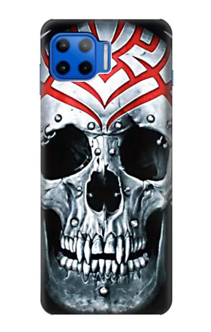 W0223 Vampire Skull Tattoo Hard Case and Leather Flip Case For Motorola Moto G 5G Plus