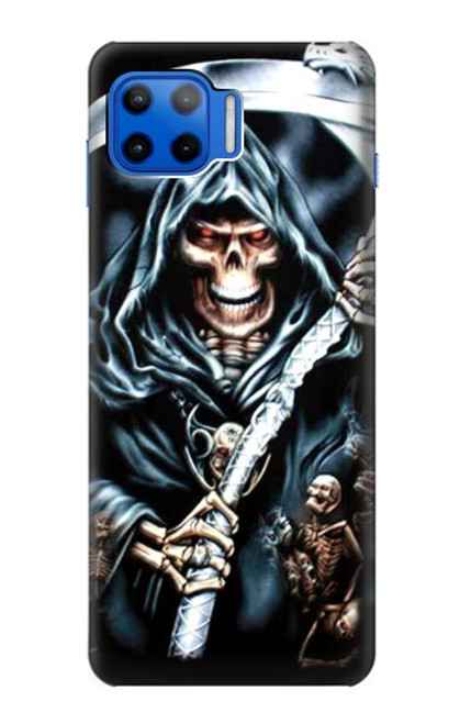 W0295 Grim Reaper Hard Case and Leather Flip Case For Motorola Moto G 5G Plus