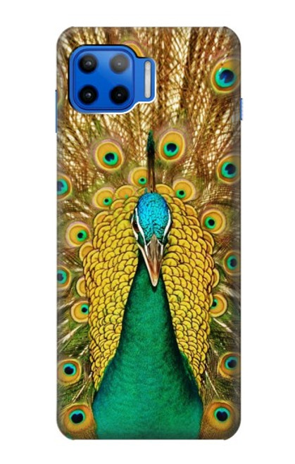 W0513 Peacock Hard Case and Leather Flip Case For Motorola Moto G 5G Plus