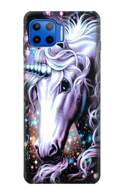 W0749 Unicorn Horse Hard Case and Leather Flip Case For Motorola Moto G 5G Plus