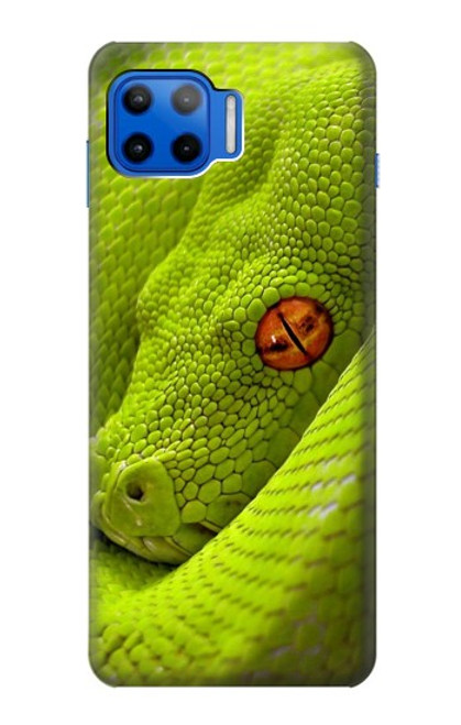 W0785 Green Snake Hard Case and Leather Flip Case For Motorola Moto G 5G Plus