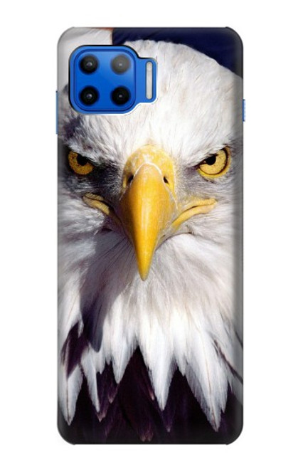 W0854 Eagle American Hard Case and Leather Flip Case For Motorola Moto G 5G Plus