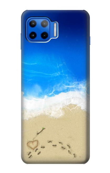 W0912 Relax Beach Hard Case and Leather Flip Case For Motorola Moto G 5G Plus