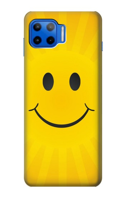 W1146 Yellow Sun Smile Hard Case and Leather Flip Case For Motorola Moto G 5G Plus