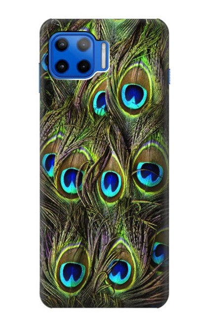 W1965 Peacock Feather Hard Case and Leather Flip Case For Motorola Moto G 5G Plus