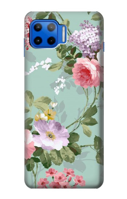 W2178 Flower Floral Art Painting Hard Case and Leather Flip Case For Motorola Moto G 5G Plus