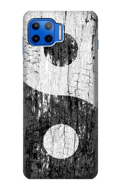 W2489 Yin Yang Wood Graphic Printed Hard Case and Leather Flip Case For Motorola Moto G 5G Plus