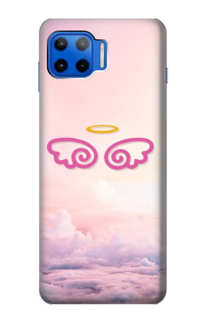 W2514 Cute Angel Wings Hard Case and Leather Flip Case For Motorola Moto G 5G Plus