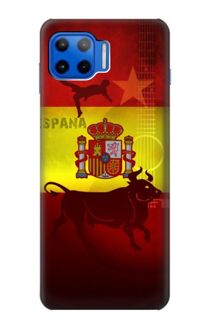 W2984 Spain Football Soccer Hard Case and Leather Flip Case For Motorola Moto G 5G Plus