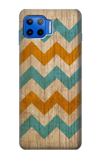 W3033 Vintage Wood Chevron Graphic Printed Hard Case and Leather Flip Case For Motorola Moto G 5G Plus