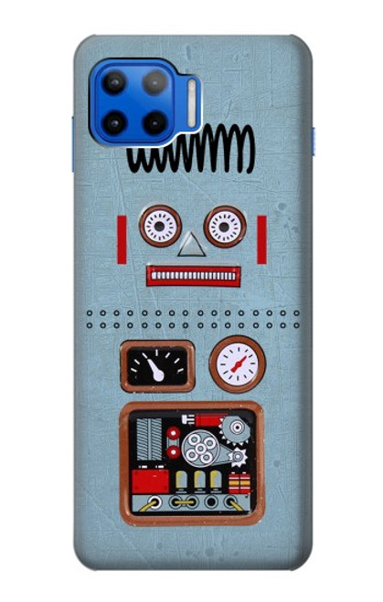 W3040 Retro Robot Toy Hard Case and Leather Flip Case For Motorola Moto G 5G Plus