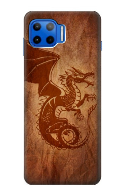 W3086 Red Dragon Tattoo Hard Case and Leather Flip Case For Motorola Moto G 5G Plus