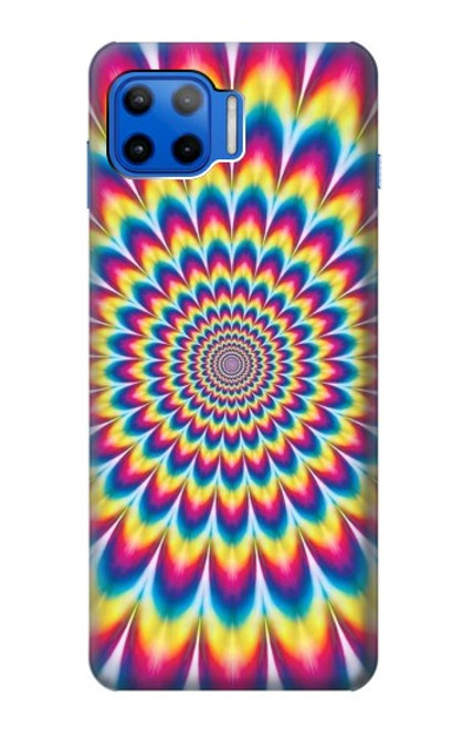 W3162 Colorful Psychedelic Hard Case and Leather Flip Case For Motorola Moto G 5G Plus