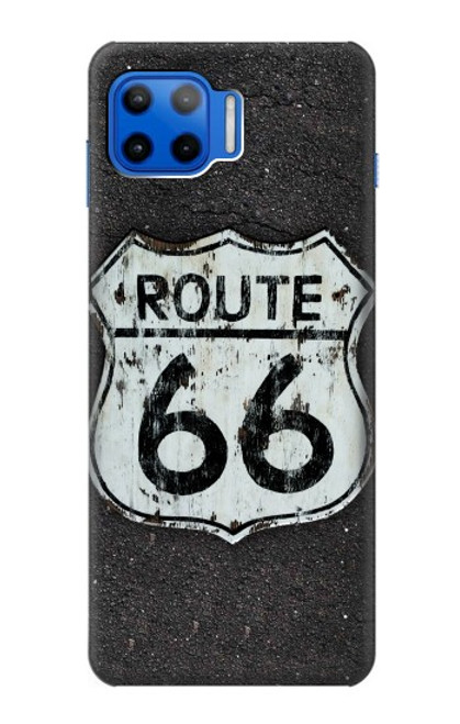 W3207 Route 66 Sign Hard Case and Leather Flip Case For Motorola Moto G 5G Plus