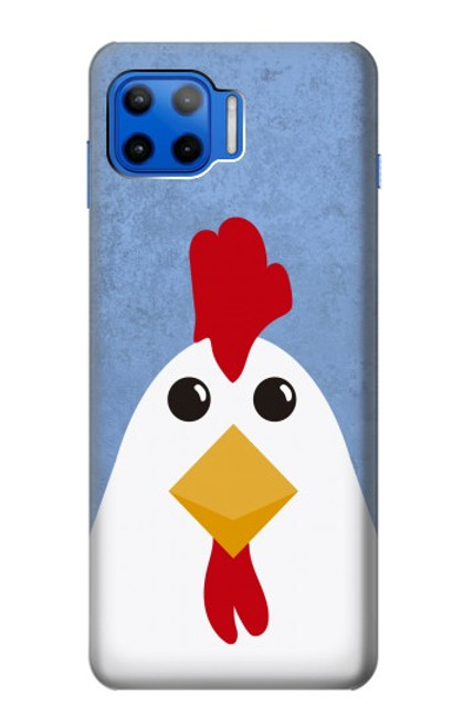 W3254 Chicken Cartoon Hard Case and Leather Flip Case For Motorola Moto G 5G Plus