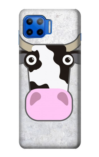 W3257 Cow Cartoon Hard Case and Leather Flip Case For Motorola Moto G 5G Plus