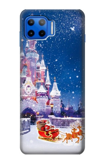 W3282 Santa Xmas Castle Hard Case and Leather Flip Case For Motorola Moto G 5G Plus