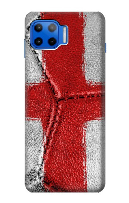 W3316 England Flag Vintage Football Graphic Hard Case and Leather Flip Case For Motorola Moto G 5G Plus