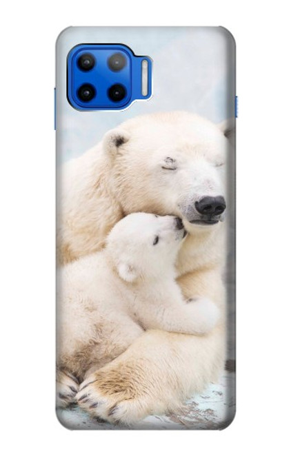 W3373 Polar Bear Hug Family Hard Case and Leather Flip Case For Motorola Moto G 5G Plus