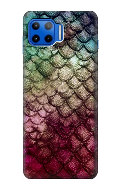 W3539 Mermaid Fish Scale Hard Case and Leather Flip Case For Motorola Moto G 5G Plus