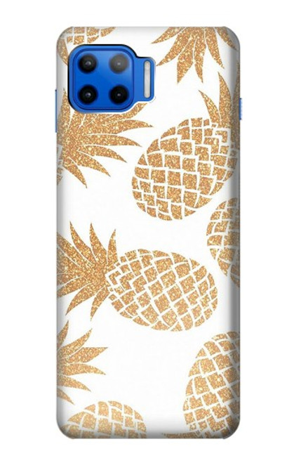 W3718 Seamless Pineapple Hard Case and Leather Flip Case For Motorola Moto G 5G Plus