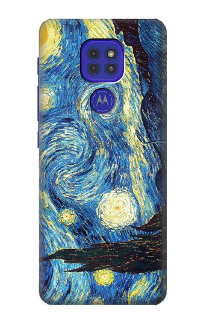 W0213 Van Gogh Starry Nights Hard Case and Leather Flip Case For Motorola Moto G9 Play