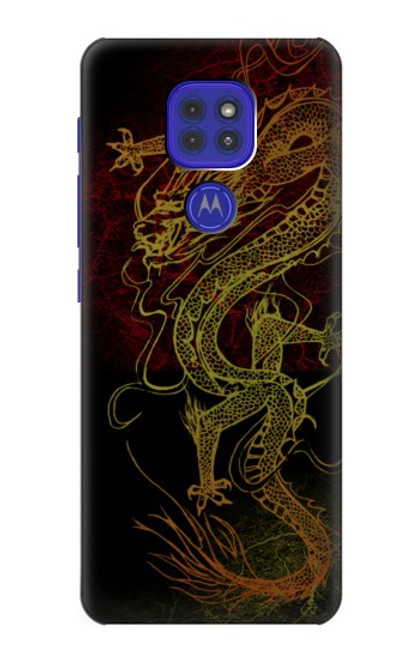 W0354 Chinese Dragon Hard Case and Leather Flip Case For Motorola Moto G9 Play