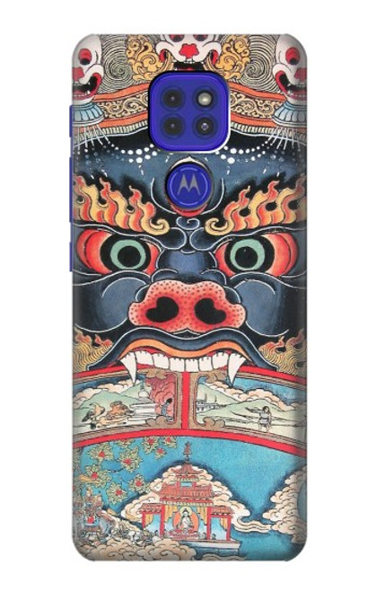 W0572 Tibet Art Hard Case and Leather Flip Case For Motorola Moto G9 Play