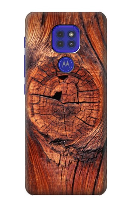 W0603 Wood Graphic Printed Hard Case and Leather Flip Case For Motorola Moto G9 Play