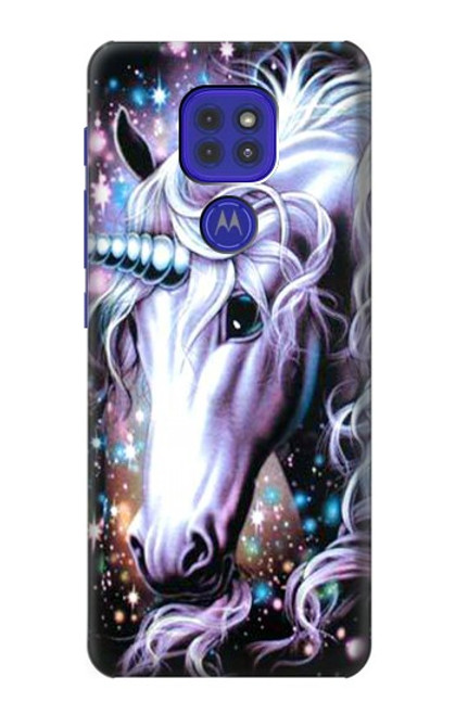 W0749 Unicorn Horse Hard Case and Leather Flip Case For Motorola Moto G9 Play