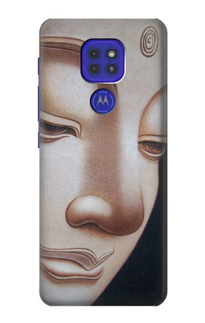 W1255 Buddha Face Hard Case and Leather Flip Case For Motorola Moto G9 Play