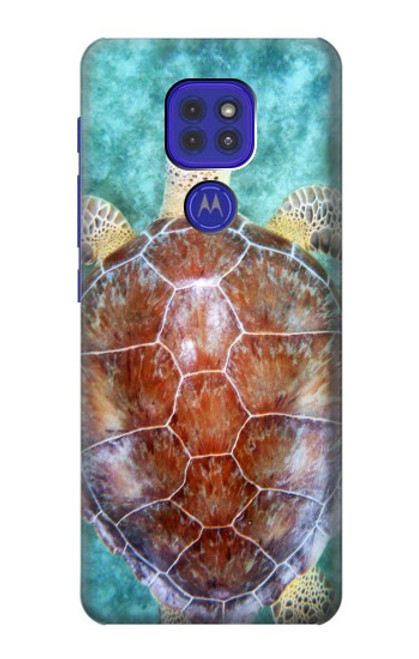 W1424 Sea Turtle Hard Case and Leather Flip Case For Motorola Moto G9 Play