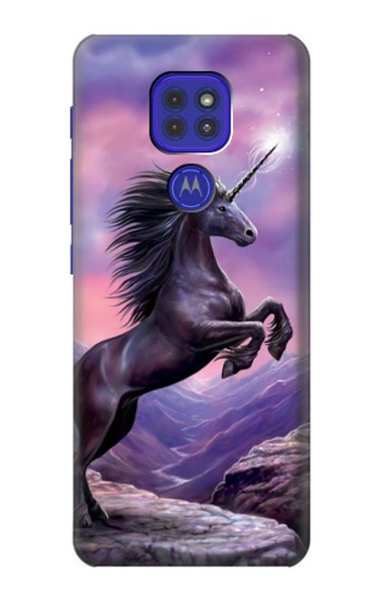 W1461 Unicorn Fantasy Horse Hard Case and Leather Flip Case For Motorola Moto G9 Play