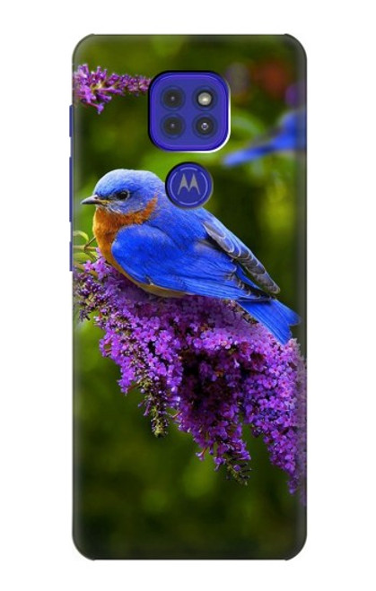 W1565 Bluebird of Happiness Blue Bird Hard Case and Leather Flip Case For Motorola Moto G9 Play