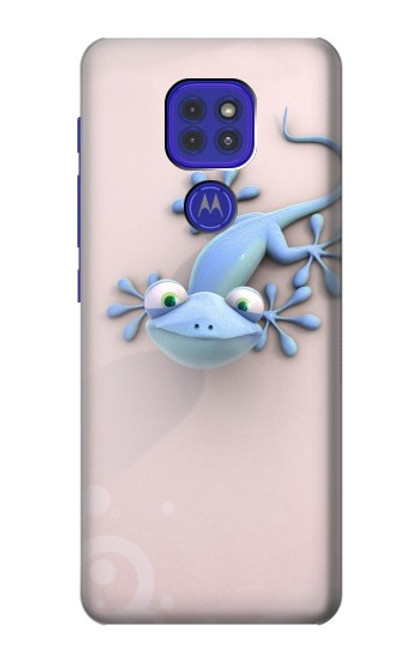 W1631 Funny Gecko Lizard Hard Case and Leather Flip Case For Motorola Moto G9 Play