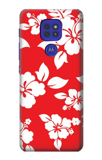 W1949 Hawaiian Hibiscus Pattern Hard Case and Leather Flip Case For Motorola Moto G9 Play