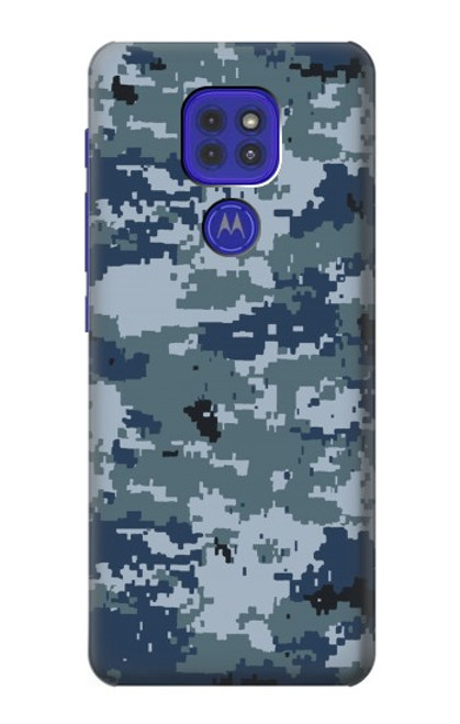 W2346 Navy Camo Camouflage Graphic Hard Case and Leather Flip Case For Motorola Moto G9 Play