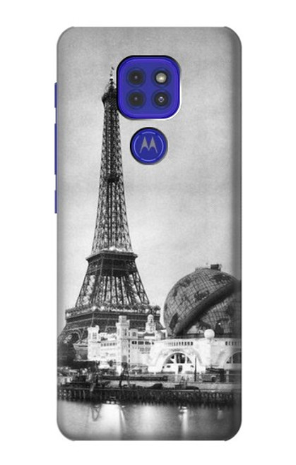 W2350 Old Paris Eiffel Tower Hard Case and Leather Flip Case For Motorola Moto G9 Play