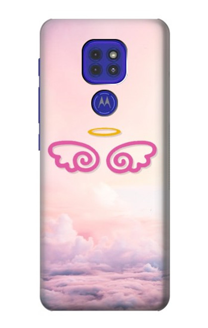 W2514 Cute Angel Wings Hard Case and Leather Flip Case For Motorola Moto G9 Play