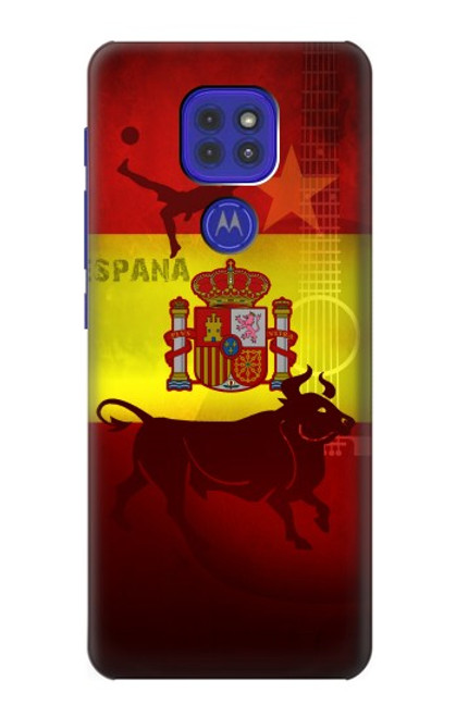 W2984 Spain Football Soccer Hard Case and Leather Flip Case For Motorola Moto G9 Play