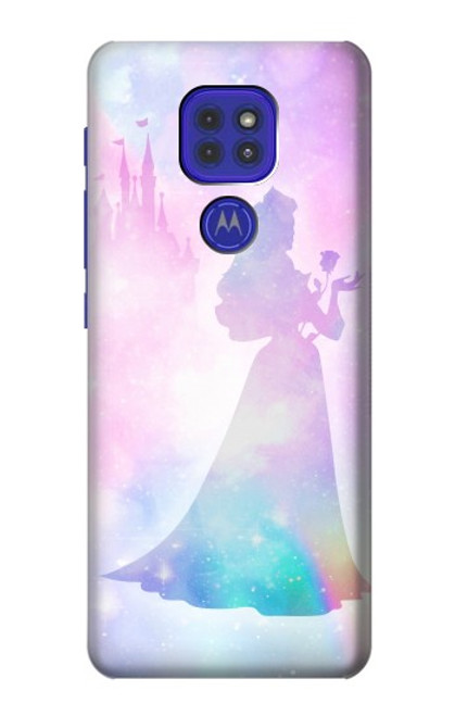 W2992 Princess Pastel Silhouette Hard Case and Leather Flip Case For Motorola Moto G9 Play