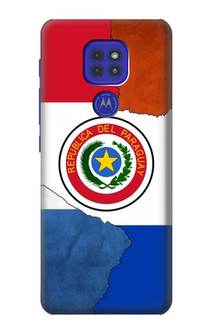 W3017 Paraguay Flag Hard Case and Leather Flip Case For Motorola Moto G9 Play