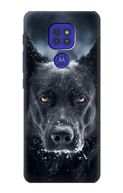 W3168 German Shepherd Black Dog Hard Case and Leather Flip Case For Motorola Moto G9 Play