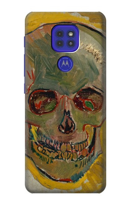 W3359 Vincent Van Gogh Skull Hard Case and Leather Flip Case For Motorola Moto G9 Play