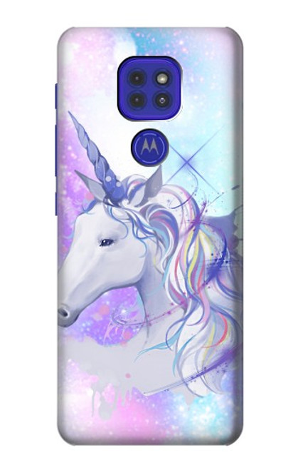 W3375 Unicorn Hard Case and Leather Flip Case For Motorola Moto G9 Play