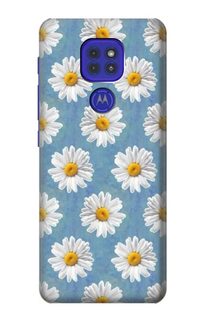 W3454 Floral Daisy Hard Case and Leather Flip Case For Motorola Moto G9 Play