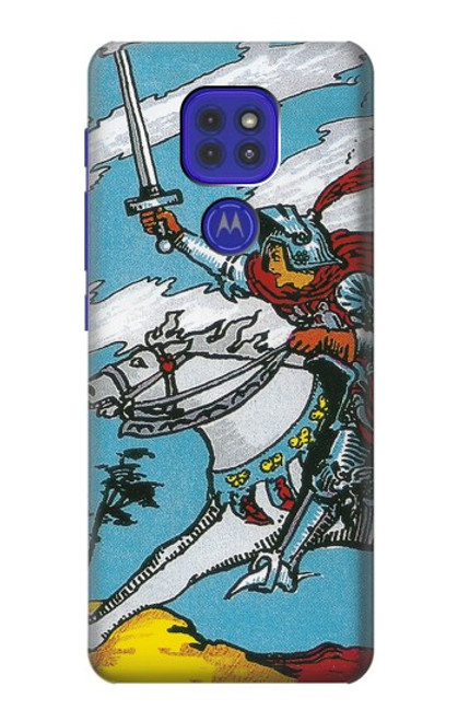 W3731 Tarot Card Knight of Swords Hard Case and Leather Flip Case For Motorola Moto G9 Play