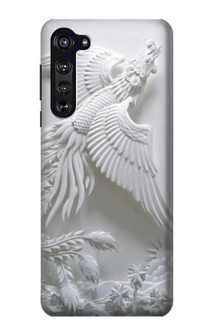 W0516 Phoenix Carving Hard Case and Leather Flip Case For Motorola Edge