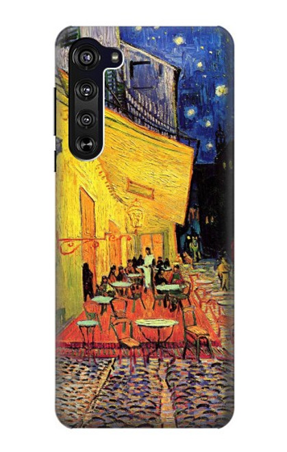 W0929 Van Gogh Cafe Terrace Hard Case and Leather Flip Case For Motorola Edge